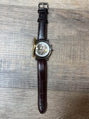 Stauer E-249TC-BRN 17 Jewels Mechanical Watch Chronograph