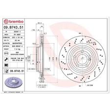 2x Bremsscheibe hinten für Mercedes SL R231 | 26223365