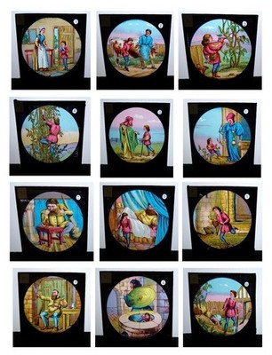 MÄRCHEN 12er Set MAGISCHE LATERNENFOLIEN Jack and the Beanstalk farbig