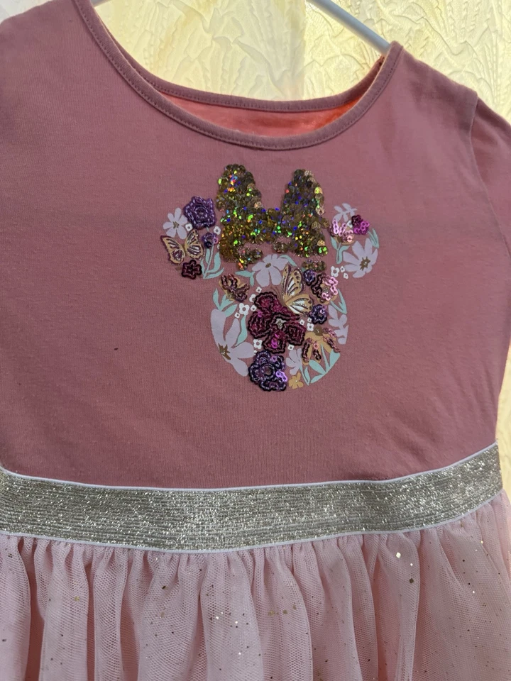 Disney Jumping Beans Limited Edition Collection Girls 4 Minnie Sequins Dress - Image 3 of 4