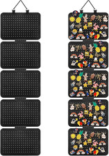 Hanging Enamel Lapel Pin Organizer with 5 Loose-Leaf Board Pieces, Removable Han