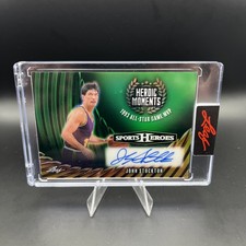 2026 Leaf Sports Heros John Stockton Heroic Moments Prismatic Green Auto #/7