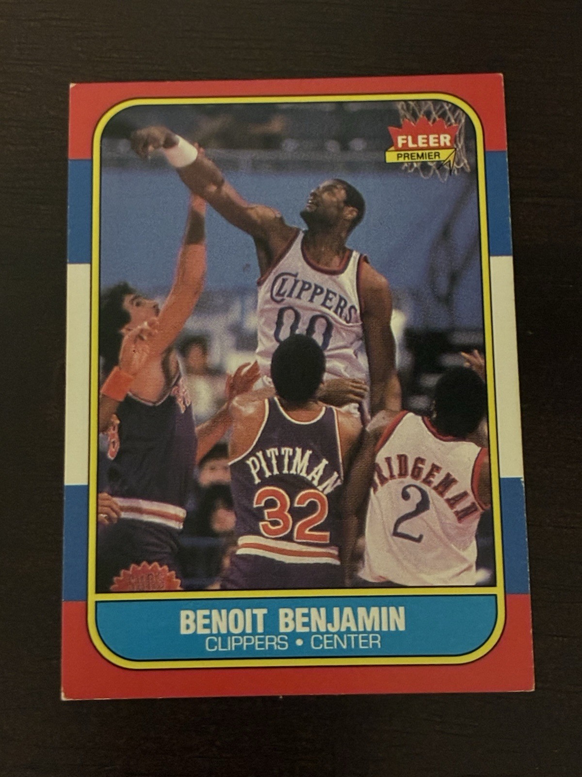 1986-87 Fleer - Benoit Benjamin #8 (RC) Rookie Card Los Angeles Clippers EX-NM