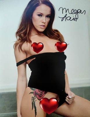 Megan Rain Autogramm / Signiert / Signed 8x10 Foto - Erotik Model XXX Legende