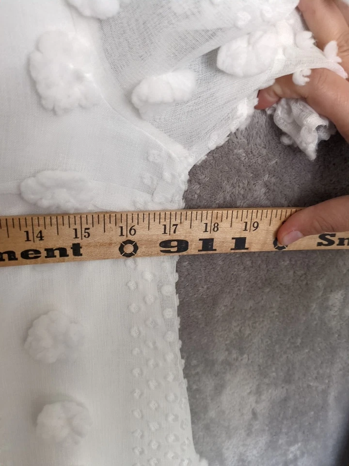 Vestido Divine Mujer Talla XS Melanie Nupcial Blanco Punto Suizo Texturizado Ángel Foto 4 de 4