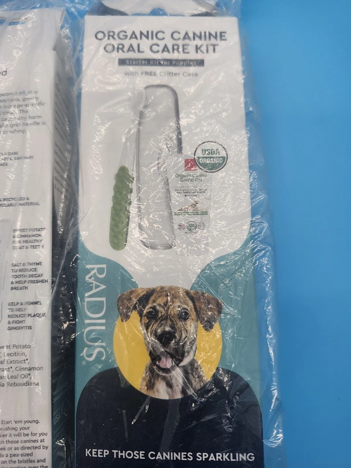 2-Pack RADIUS Organic Canine Oral Care Kit for Puppies Toothbrush & Dental... - Image 3 of 4