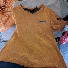Vintage Harley Davidson Textured V-Neck Embroidered Tee M
