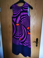Asymetrisches Sommerkleid Blau-Lila-Rot