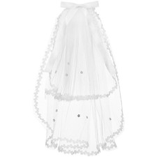 Multi-layer Veil Flowers Bridal Headband Girl Princess Headpiece