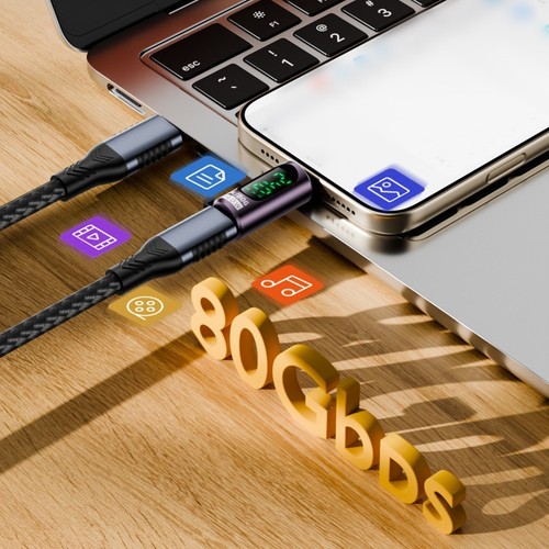 Pack de 4 adaptateurs USB C 240W prend en charge les données rapides 80Gbps et - Photo 9 sur 18
