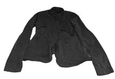 New Look Size 4 Girls Gray Long Sleeve High Neck Jacket No Belt