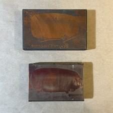 Pair Of Antique Early 1900s Printing Blocks Of Pigs INV-JDJ14