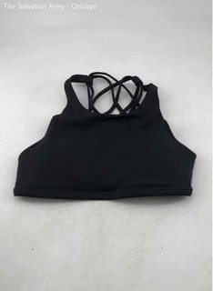 Lululemon Womens Black Crossback Activewear Sports Bra Size 2X Small