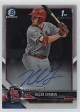 2018 Bowman Draft Chrome Draft Pick Nolan Gorman #CDA-NG Auto 0t2