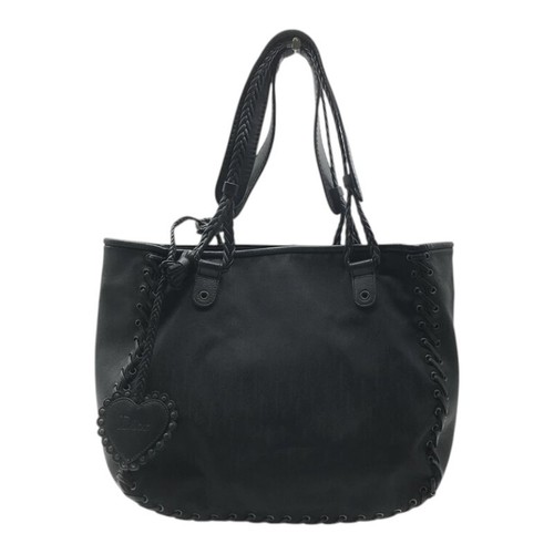 Christian Dior Trotter Canvas Tote Handbag Black k7486