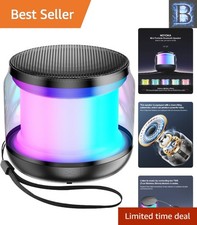 Compact Bluetooth Speaker with TWS Pairing  LED Lights for Ultimate Portability