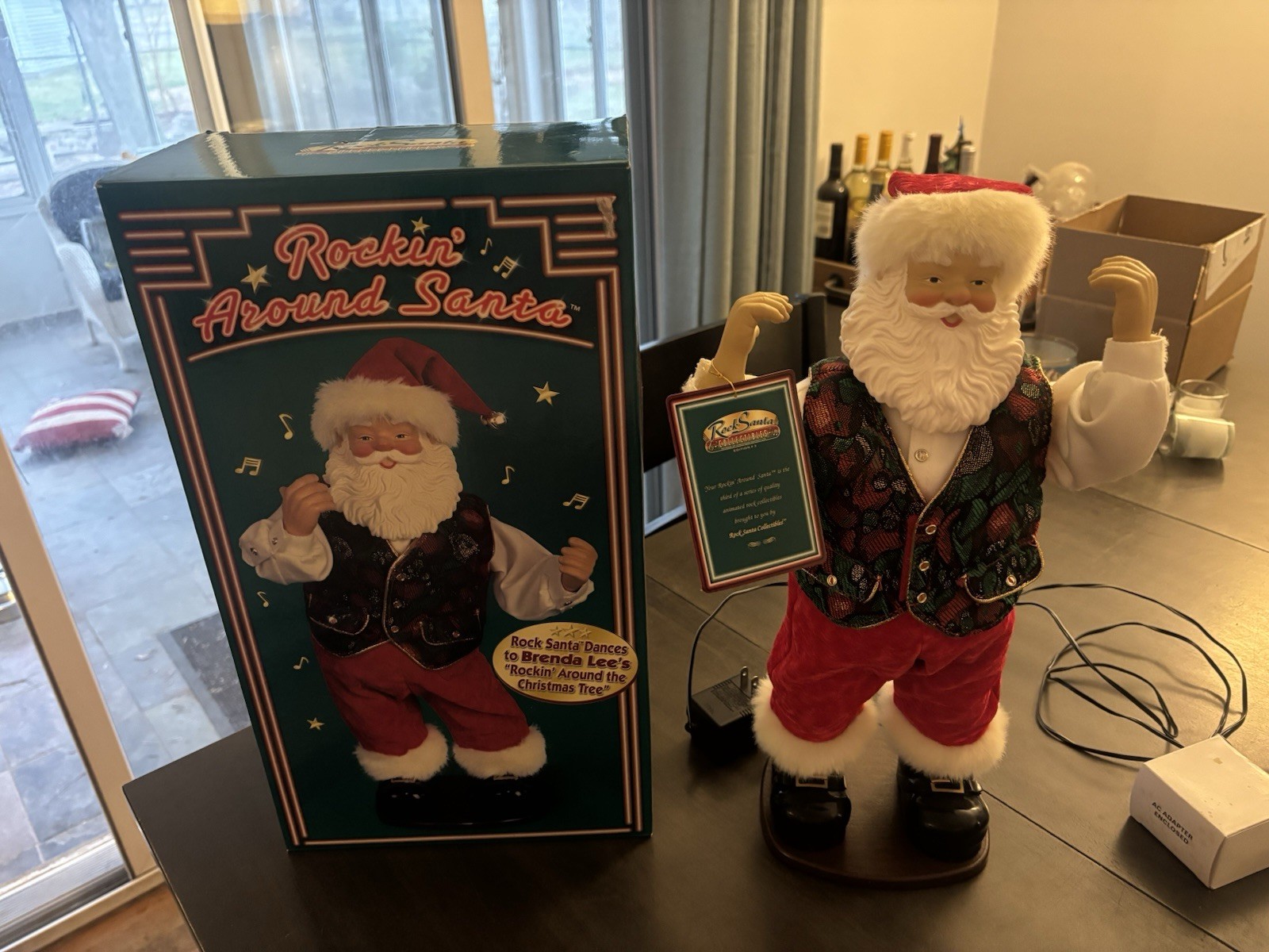Vintage 1999 Rock Santa Collectible Rockin Around Santa Brenda Lee Tested Box