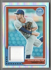 2023 Stars & Stripes Baseball USA Material Holo #9 Tanner Hall /50