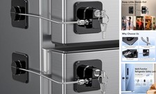 2 Pack Refrigerator Door Locks, Child Proof Fridge Lock for 2 pcs Black Lock