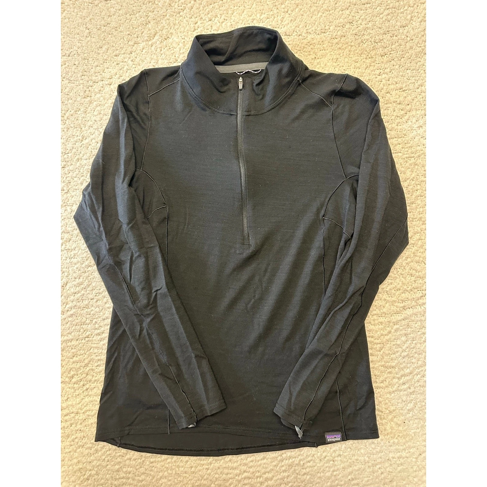 Patagonia Womens 1/4 Zip Capilene Mid- Weight Merino Baselayer Pullover Small