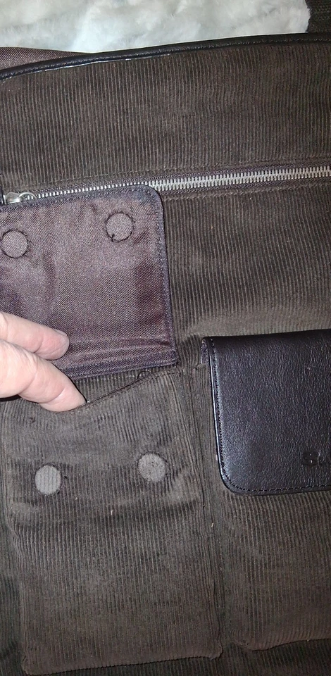 Bolso Mensajero de Pana BEN SHERMAN sm/md. N.O.S. con etiqueta. Ver fotos. Foto 4 de 4