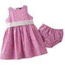 Girls Sundress & Bloomers 24 months Chaps 2 Pc Pink Floral Easter