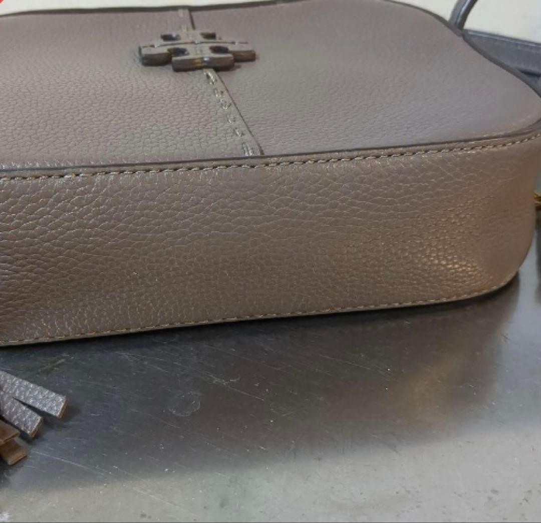 Tory Burch Camera Bag Shoulder Bag Leather Greige Women's From Japan thumbnail 13