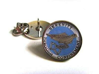 ALIENS ALIEN 3 WEYLAND SERENITY THROUGH CONFINEMENT LAPEL PIN BADGE TIE ...