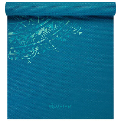 Gaiam Classic Printed Mat Yoga Pilates Matte Sport Fitnessmatte Jade Mandala 4mm
