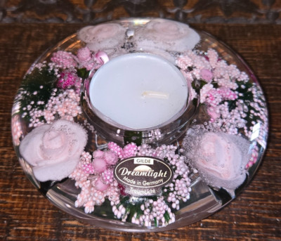 Dreamlight Teelicht Kerzenhalter Rosen TraumLicht Gilde Germany
