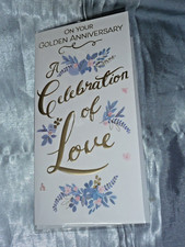 GOLDEN WEDDING ANNIVERSARY CARD GREETINGS CARD ON YOUR 50TH 50 YEARS FIFTY