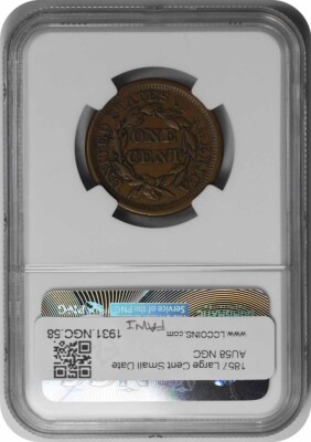 1857 Large Cent Small Date AU58BN NGC | eBay