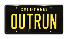 Out Run | Ferrari Sega 80s Arcade Game | Metal Stamped Vanity License Plate