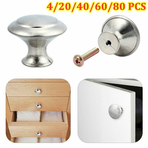 20 Pcs Stainless Steel Handle Zinc Alloy Drawer Knobs Glass Door - Picture 7 of 12