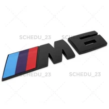 BMW F06 F12 F13 Painted Matte Black M6 Rear Trunk Emblem Nameplate Badge
