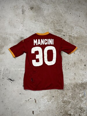 Kappa x AS Roma 2007/2008 Home Jersey Mancini #30 M | eBay
