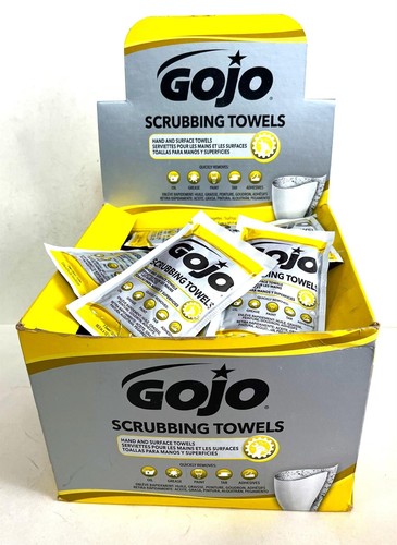 GOJO 6380 Hand SCRUBBING TOWELS 80 Count INDIVIDUALLY PKG - Picture 2 of 2