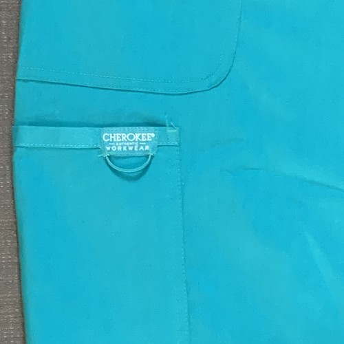 Cherokee Workwear Women’s Scrub Pants Drawstring Teal 5XL 5 Pockets New W/Tags - Picture 2 of 5