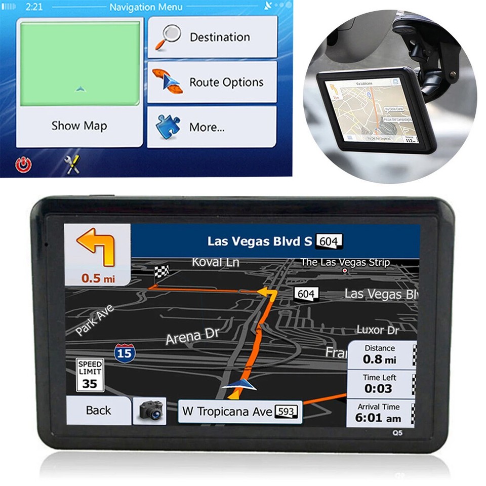 5 Zoll GPS Navigator - Touchscreen Navigationsgerät Für Auto & Motorrad