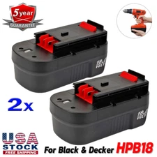 2x 18V for Black and Decker HPB18 18Volt 4.8Ah Battery HPB18 18V HPB18-OPE 24476