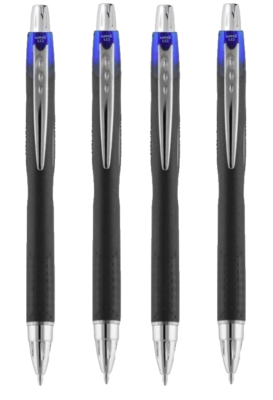 Uniball Jetstream Retractable Ball Pen Med Point Blue 4/Pk - Main Image