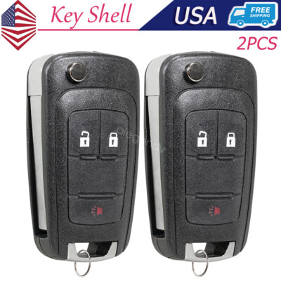 2 for Chevy Equinox 2010-2012 2013 2014 2015 2016 2017 Remote Key Fob Case Shell