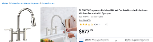 BLANCO Embressa Bridge Polished Chrome Kitched Faucet **FREE SHIPPING** - Picture 4 of 4