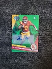 2023 Bowman U Chrome Football Korey Foreman 1st Bowman Auto Green 64/99 SD4279