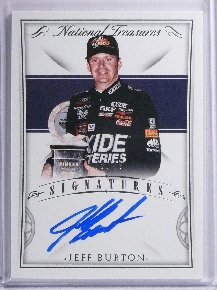 2016 National Treasures Signatures Jeff Burton Autograph #D39/49
