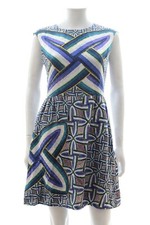 Peter Pilotto Sleeveless Silk Printed Mini Dress / Multi / RRP