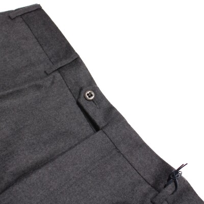 Zanella NWT Dress Pants Size 40 US In Gray Melange 100% Wool Travel Trouser