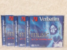 3x VERBATIM CD-R 80 Minutes Blank Digital Audio Recordable For Music PACK OF 3