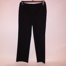 Anne Klein Womens Dress Pants Size 6 Petite 6P Black Solid