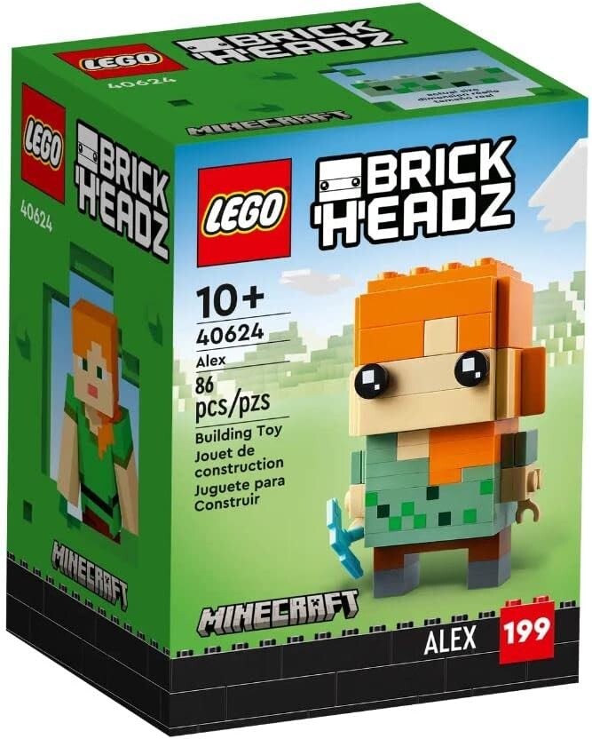 LEGO 40624 BRICKHEADZ Minecraft Alex - New & Sealed - Retired Dec 2023